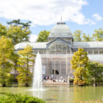 view of crystal palace in madrid spain across the pond