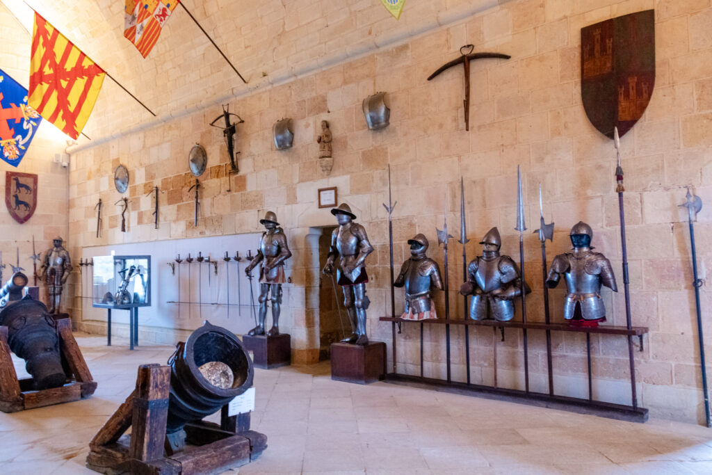 suits of armor and canons in Segovia castle spain