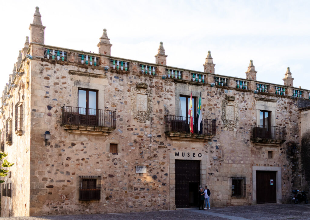 exterior of caceres museum spain in casa de Las veletas