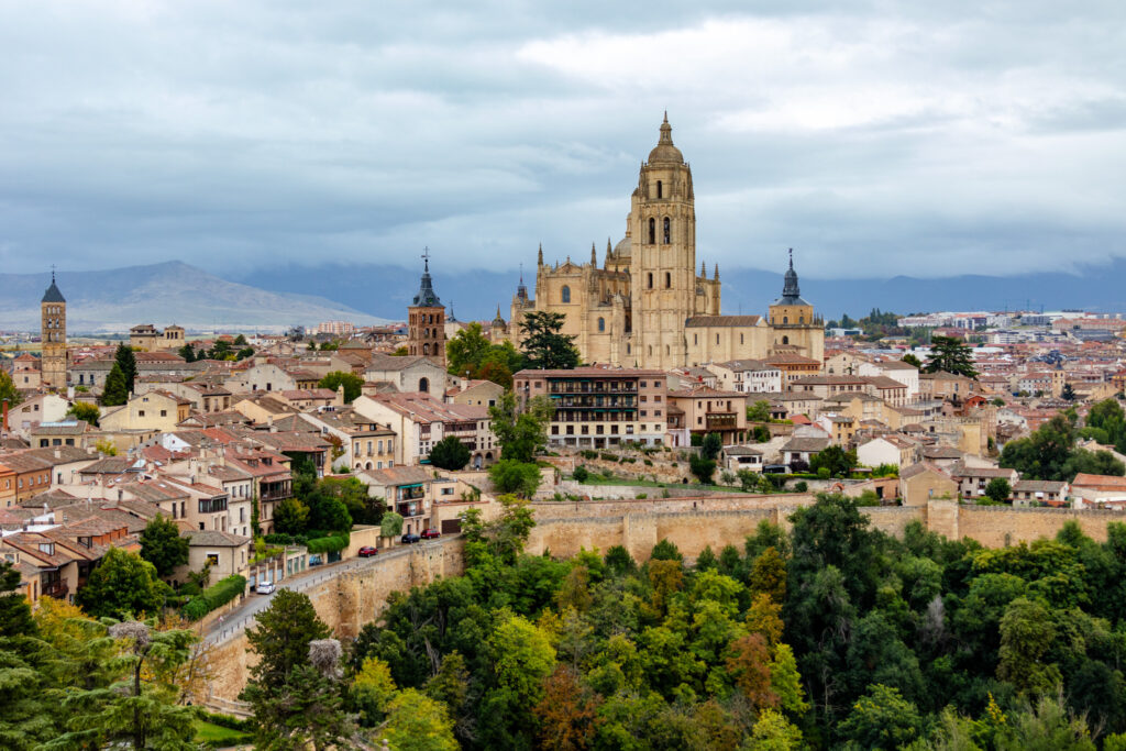 castle city view Segovia