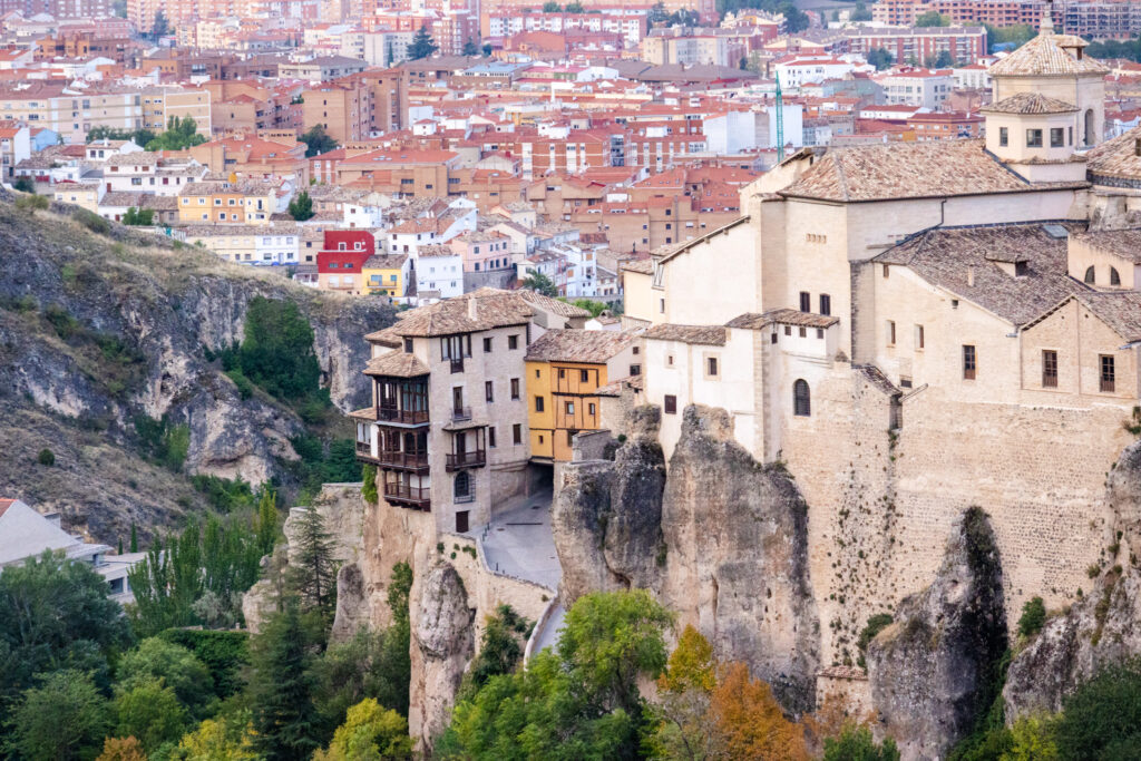 view of Cuenca spain from trail above