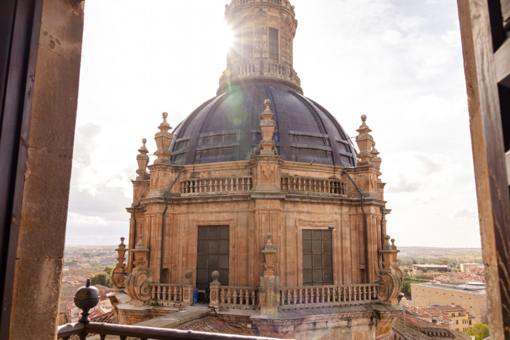 view of dome from scala coeli salamanca spain