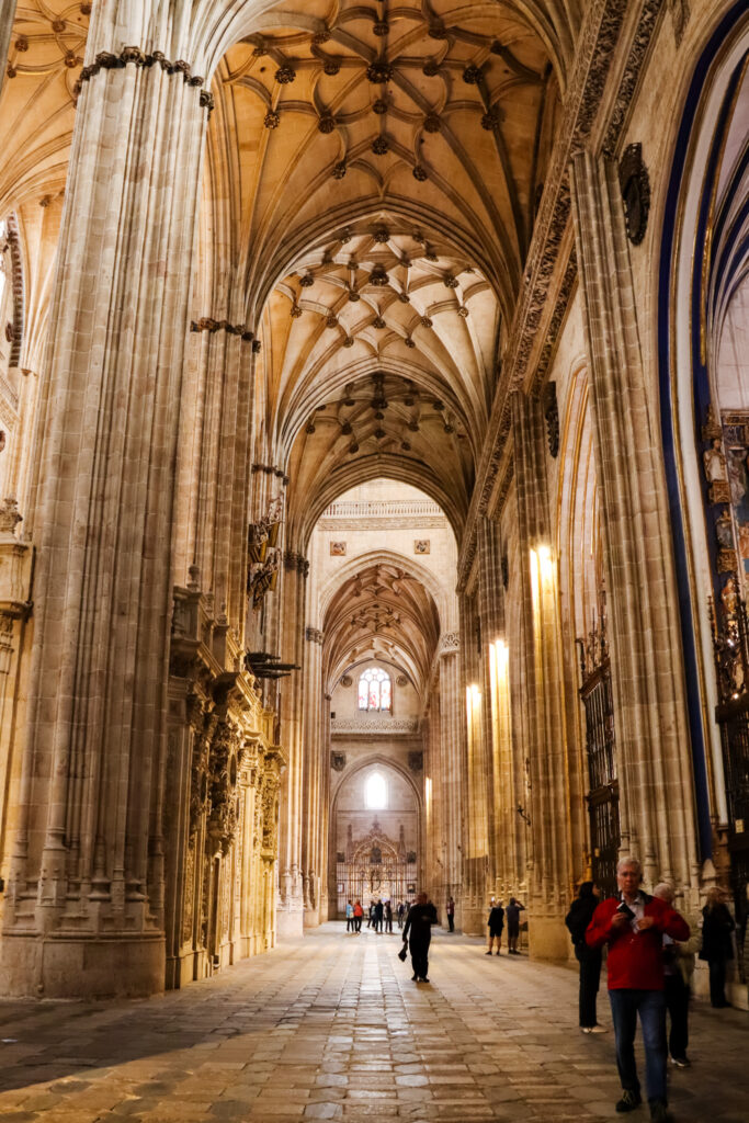 hallway arches in new salamanca cathedral 