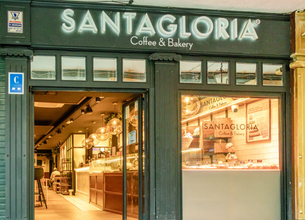 window of Santa gloria bakery Salamanca spain