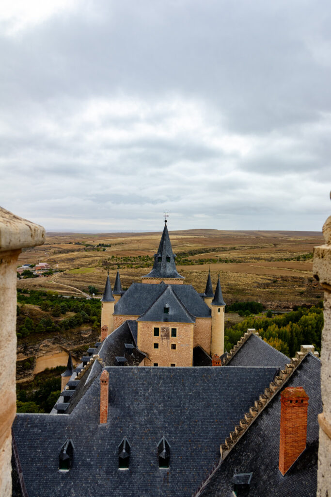 castle rooftops Segovia spain