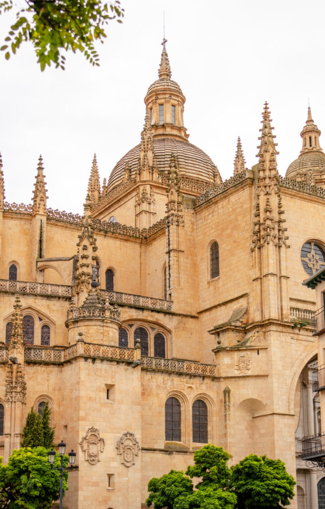 front of Segovia cathedral 