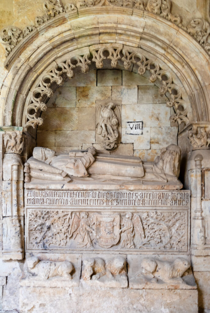 stone tomb old Salamanca cathedral 