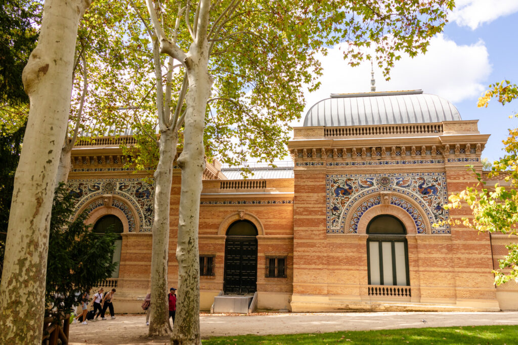 tiled Velasquez palace retiro park madrid