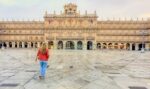 author plaza mayor salamanca maren in plaza mayor salamanca spain showing you what to pack for spain