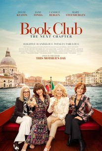 book club: the next chapter movie poster with four older women in a gondola in Venice on a girls trip