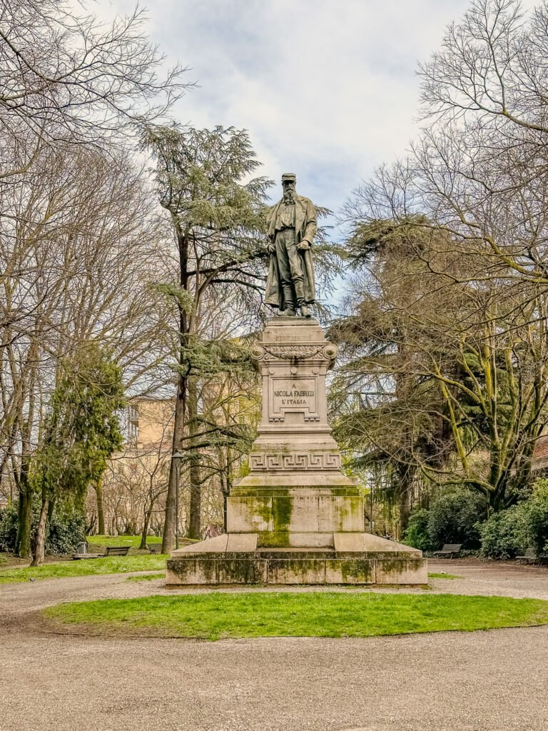 statue in park modena italy