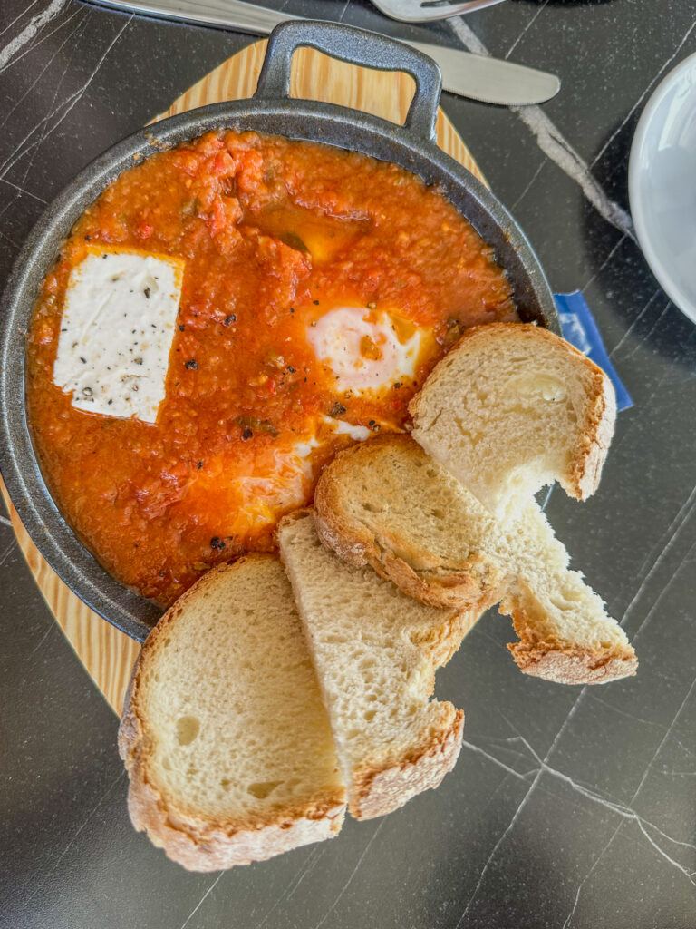 shakshuka and feta