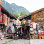 the entrance to the Kruje bazaar which is one of the things to do in kruje albania