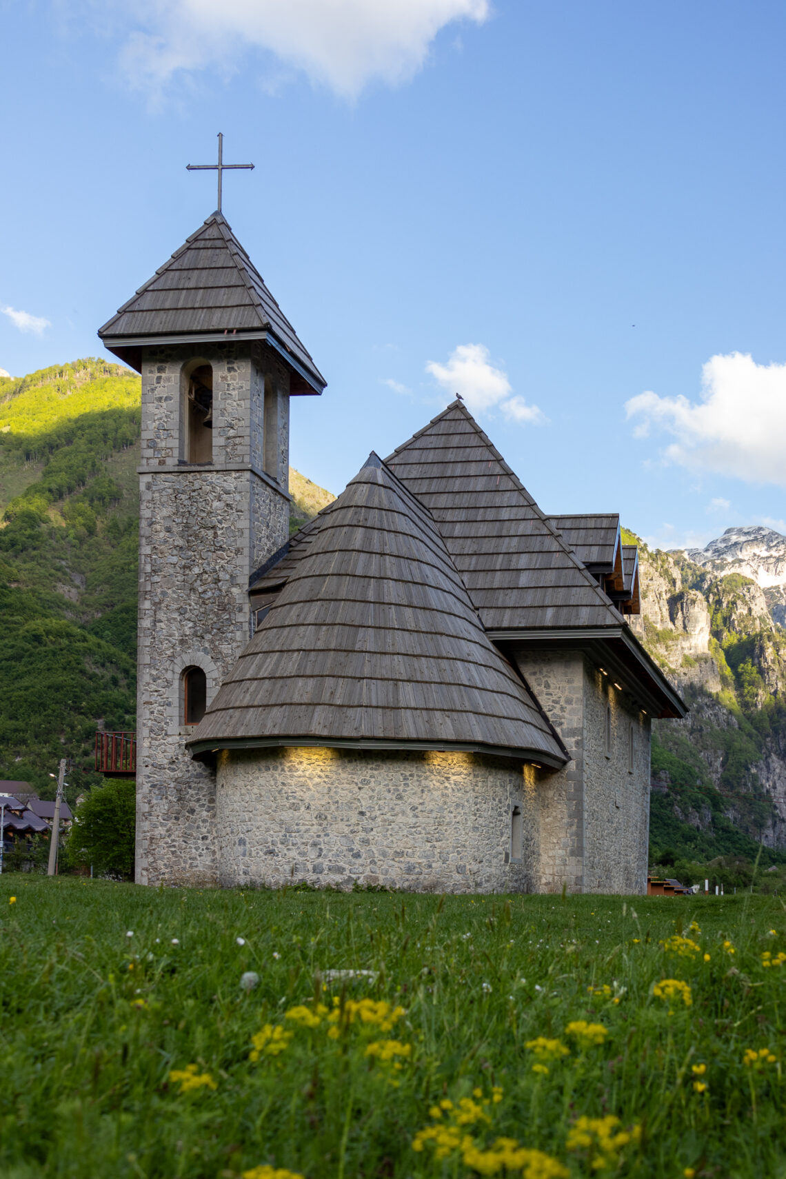 Kisha e thethit Theth Church in Theth Village