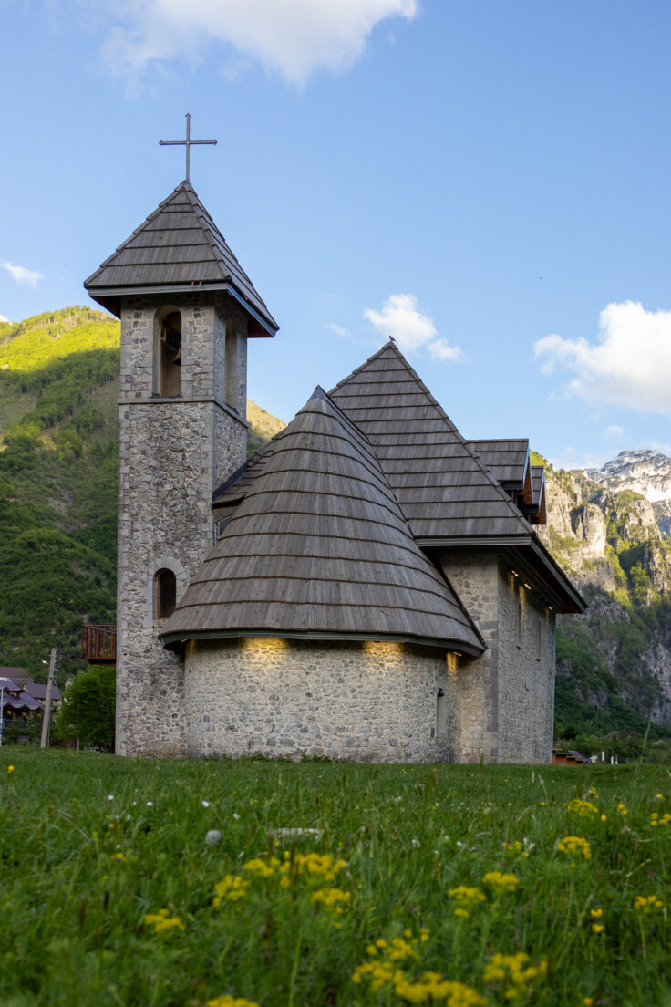 Kisha e thethit Theth Church in Theth Village