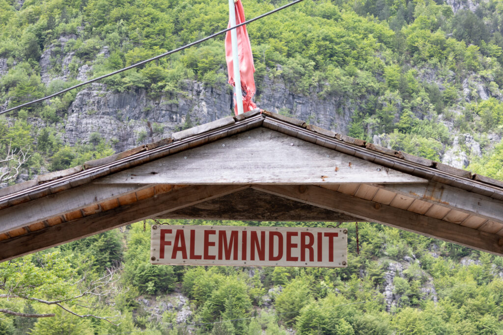 thank you sign faleminderit at reconciliation tower