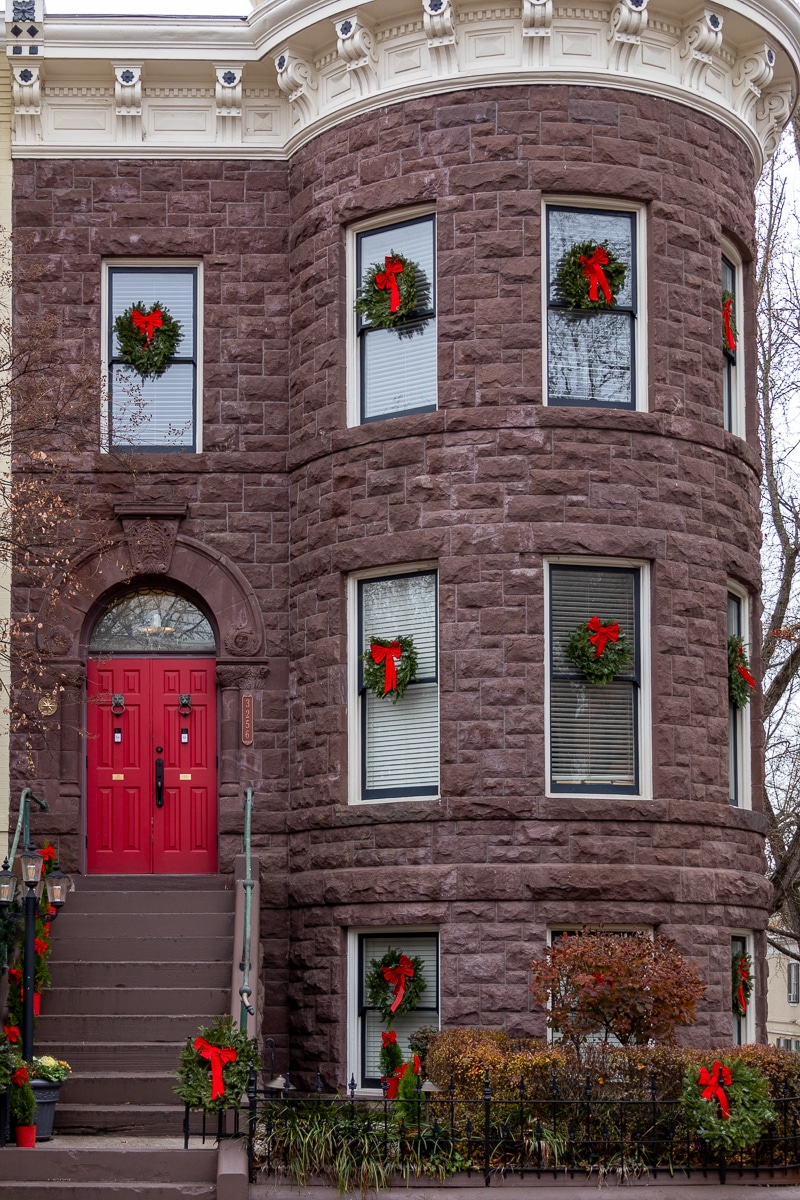 one of the best christmas in dc activities is checking out georgetown decorated for the holidays