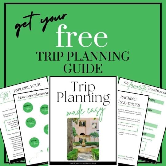get your free trip planning guide with  easy travel itineraries packing checklists travel tips and my favorite travel resources